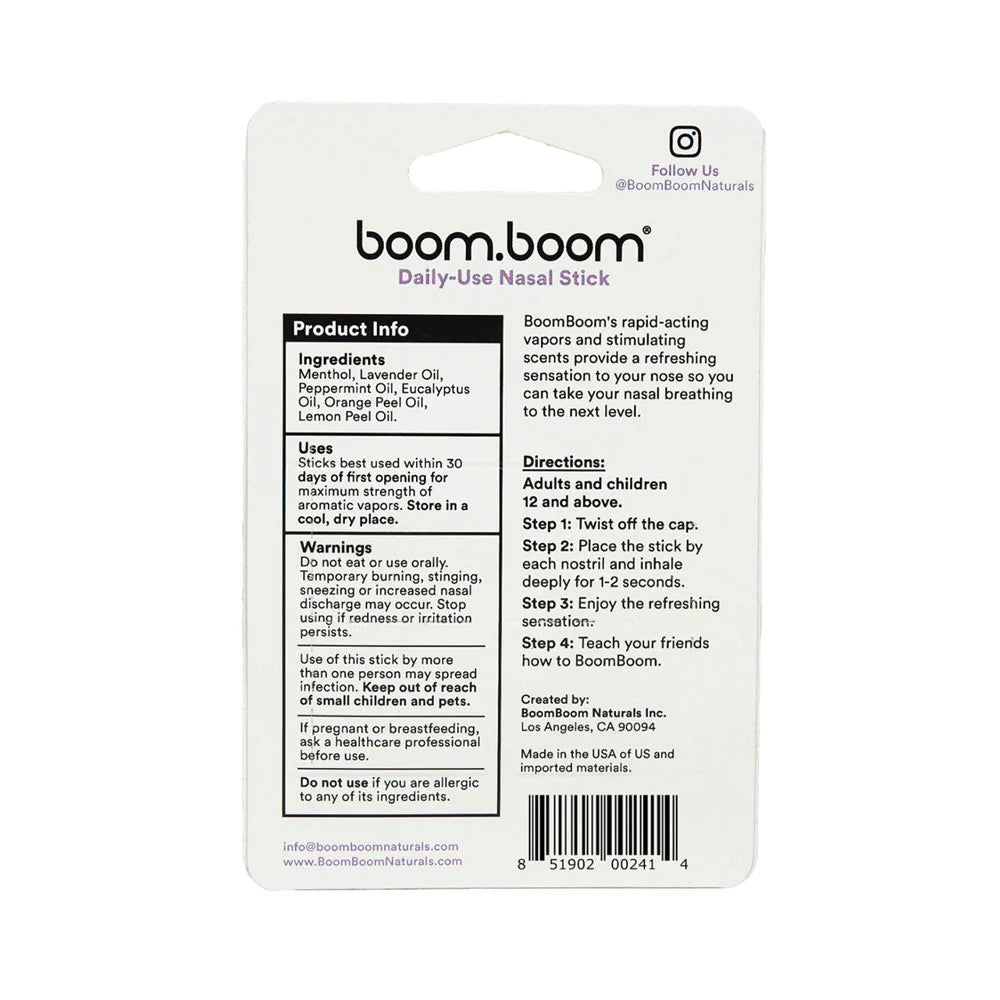 Revitalize Your Senses with BoomBoom Nasal Stick - Bold, Refreshing Vapors for Effortless Breathing