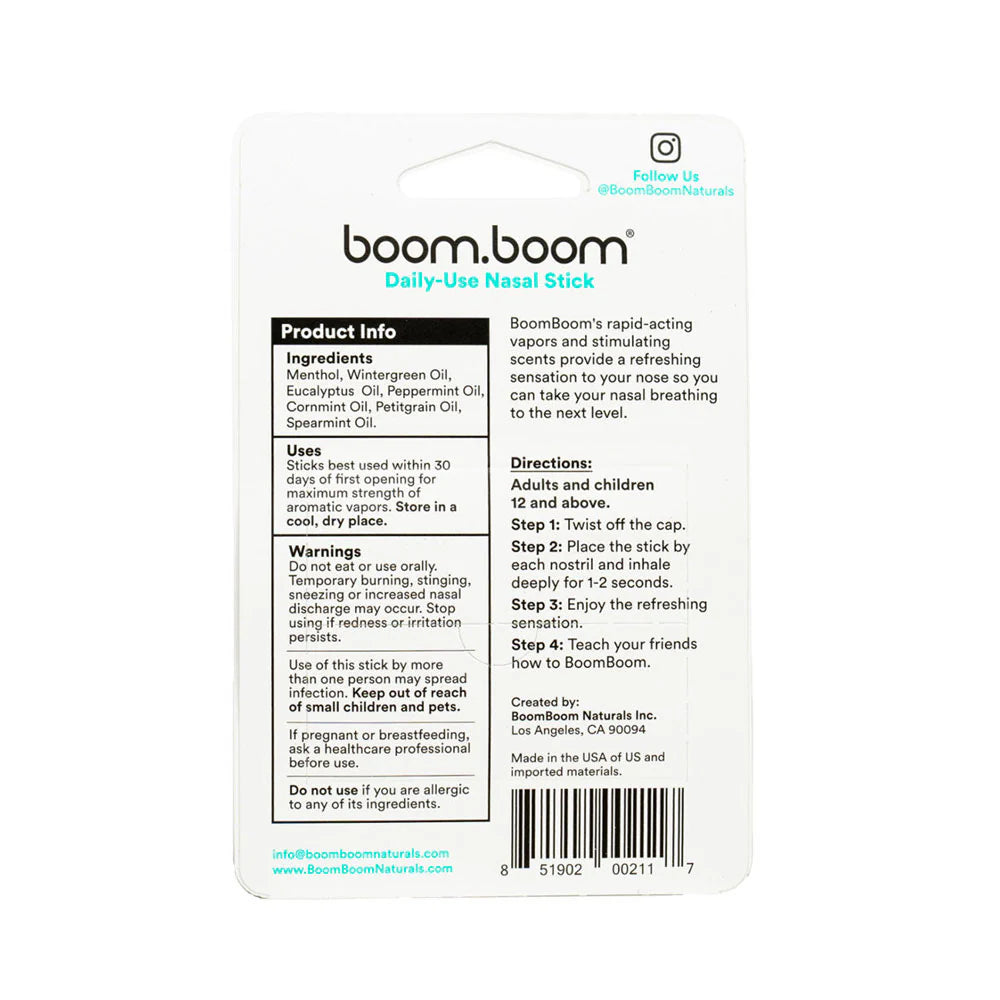 Revitalize Your Senses with BoomBoom Nasal Stick - Bold, Refreshing Vapors for Effortless Breathing