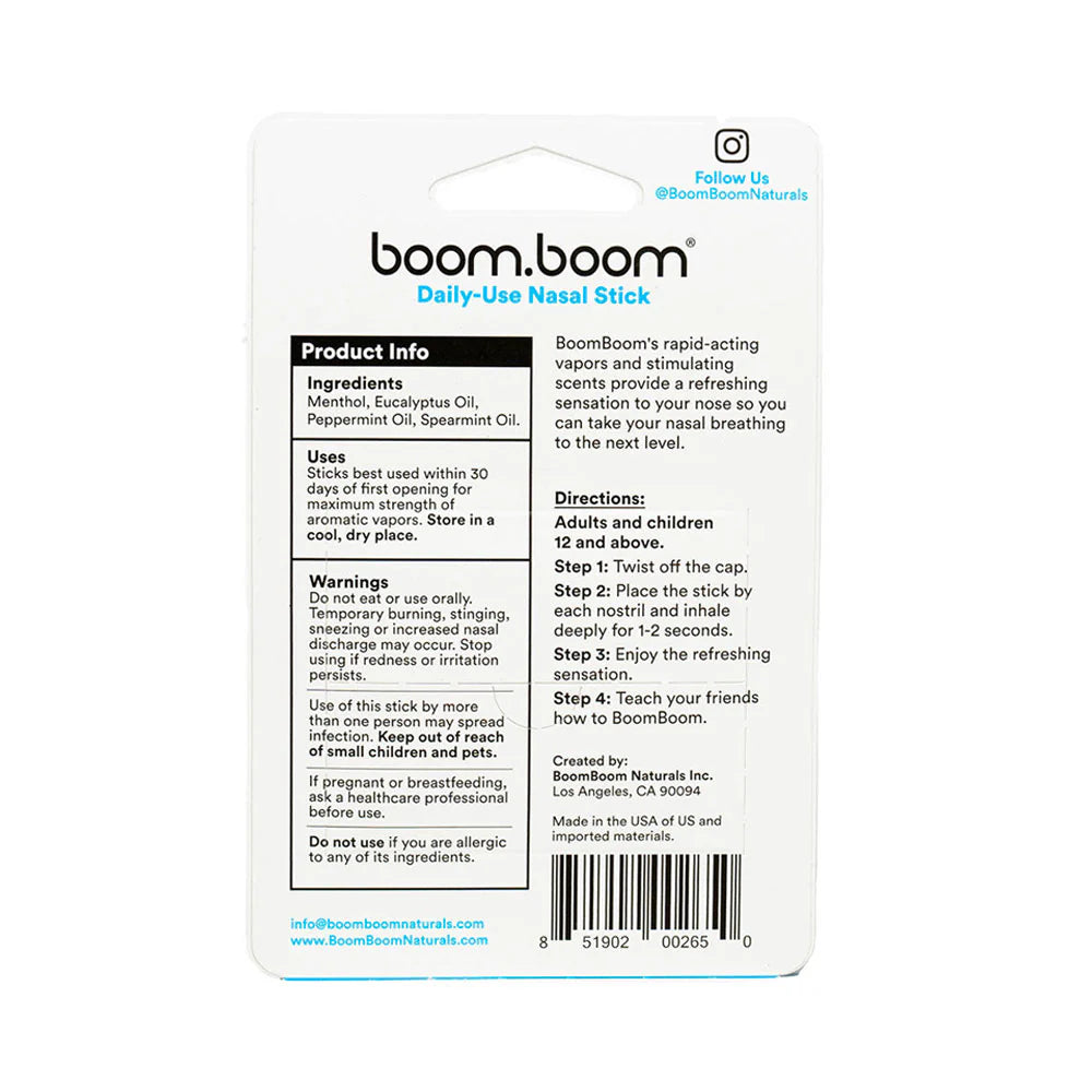 Revitalize Your Senses with BoomBoom Nasal Stick - Bold, Refreshing Vapors for Effortless Breathing
