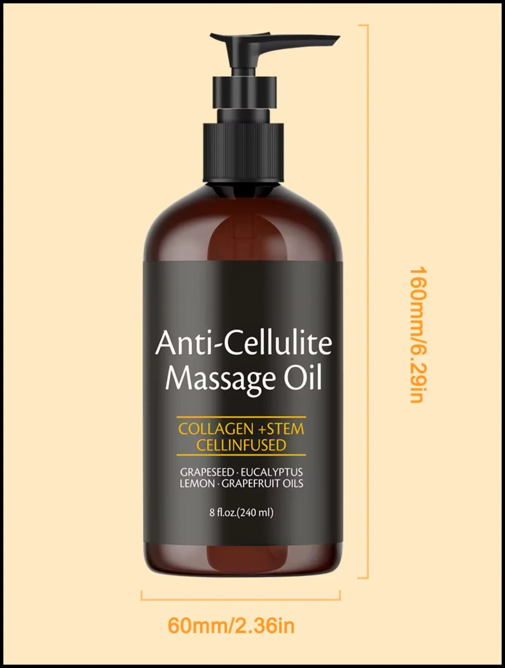 Revitalize Your Skin with M3 Naturals Firming Anti-Cellulite Body Oil – 8 Fl Oz Infused with Collagen for a Spa-Like Experience at Home