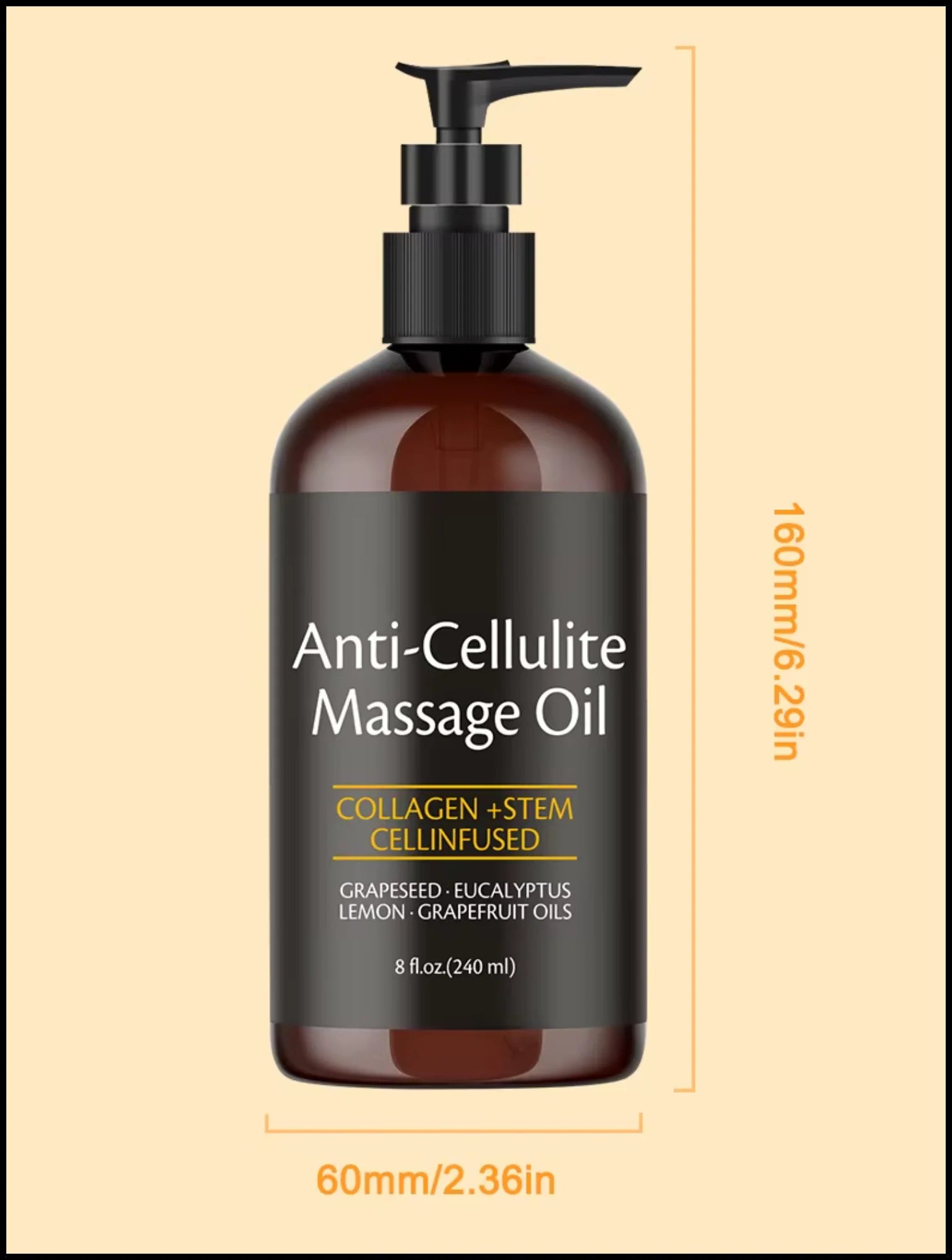 Revitalize Your Skin with M3 Naturals Firming Anti-Cellulite Body Oil – 8 Fl Oz Infused with Collagen for a Spa-Like Experience at Home