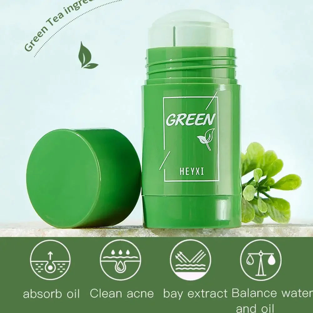 Revitalize Your Skin with the Green Tea & Eggplant Deep Cleansing Mud Mask - Control Oil, Shrink Pores, and Refresh Your Complexion!