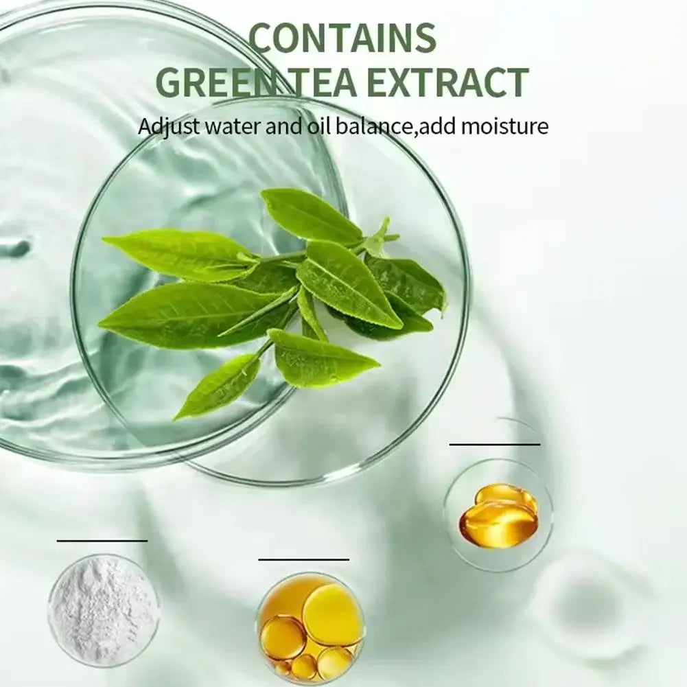Revitalize Your Skin with the Green Tea & Eggplant Deep Cleansing Mud Mask - Control Oil, Shrink Pores, and Refresh Your Complexion!