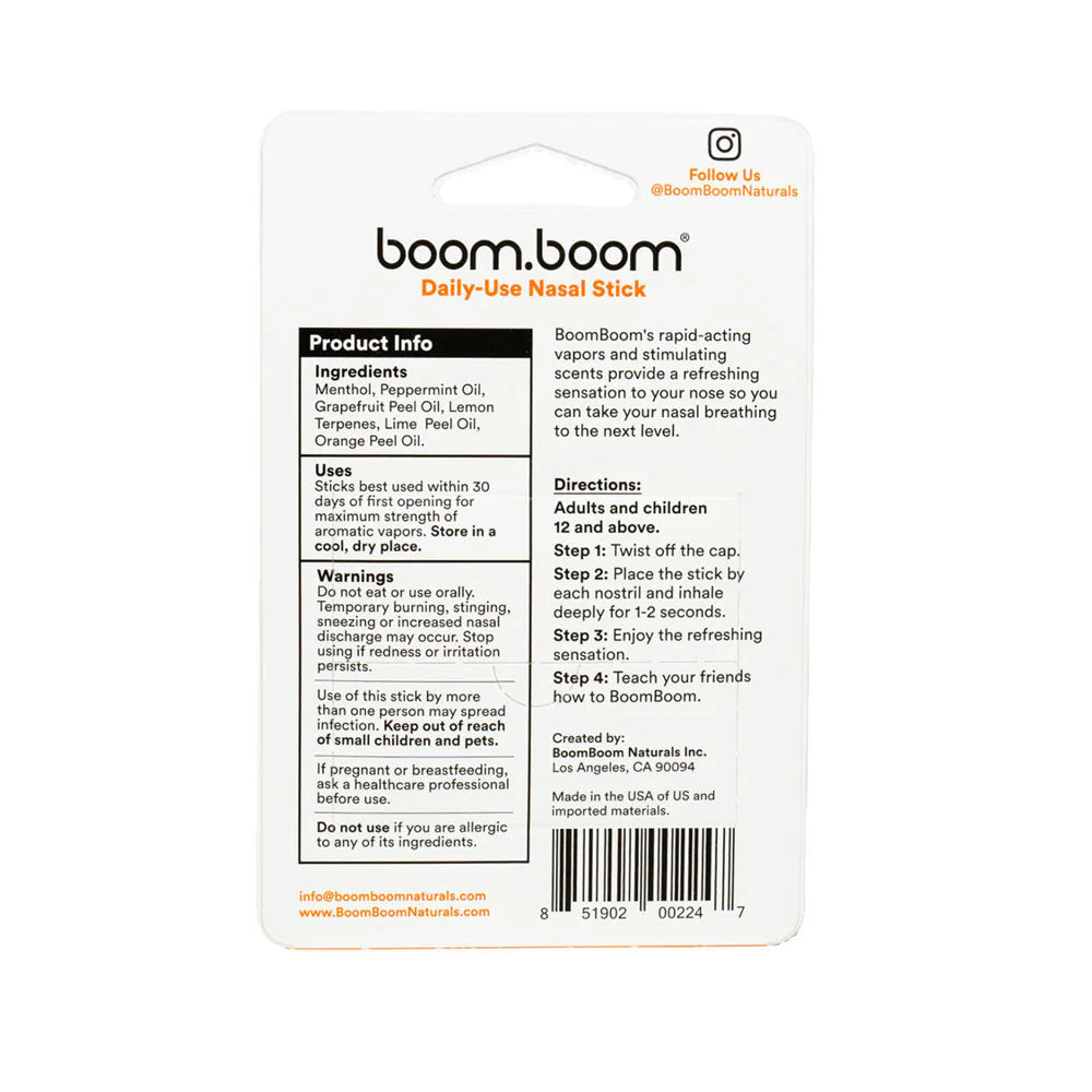 Revitalize Your Senses with BoomBoom Nasal Stick - Bold, Refreshing Vapors for Effortless Breathing